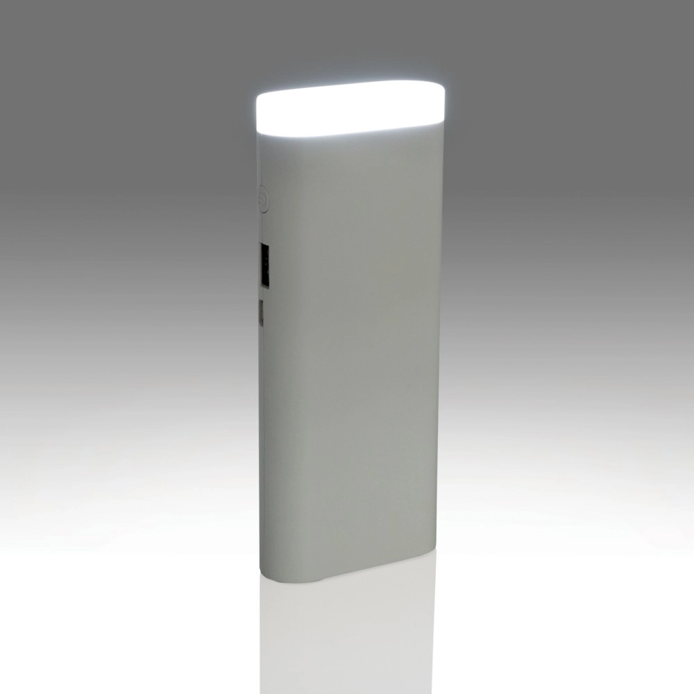 Power bank 10000 mAh, funkcja Quick Charge, światło LED P324-233 biały