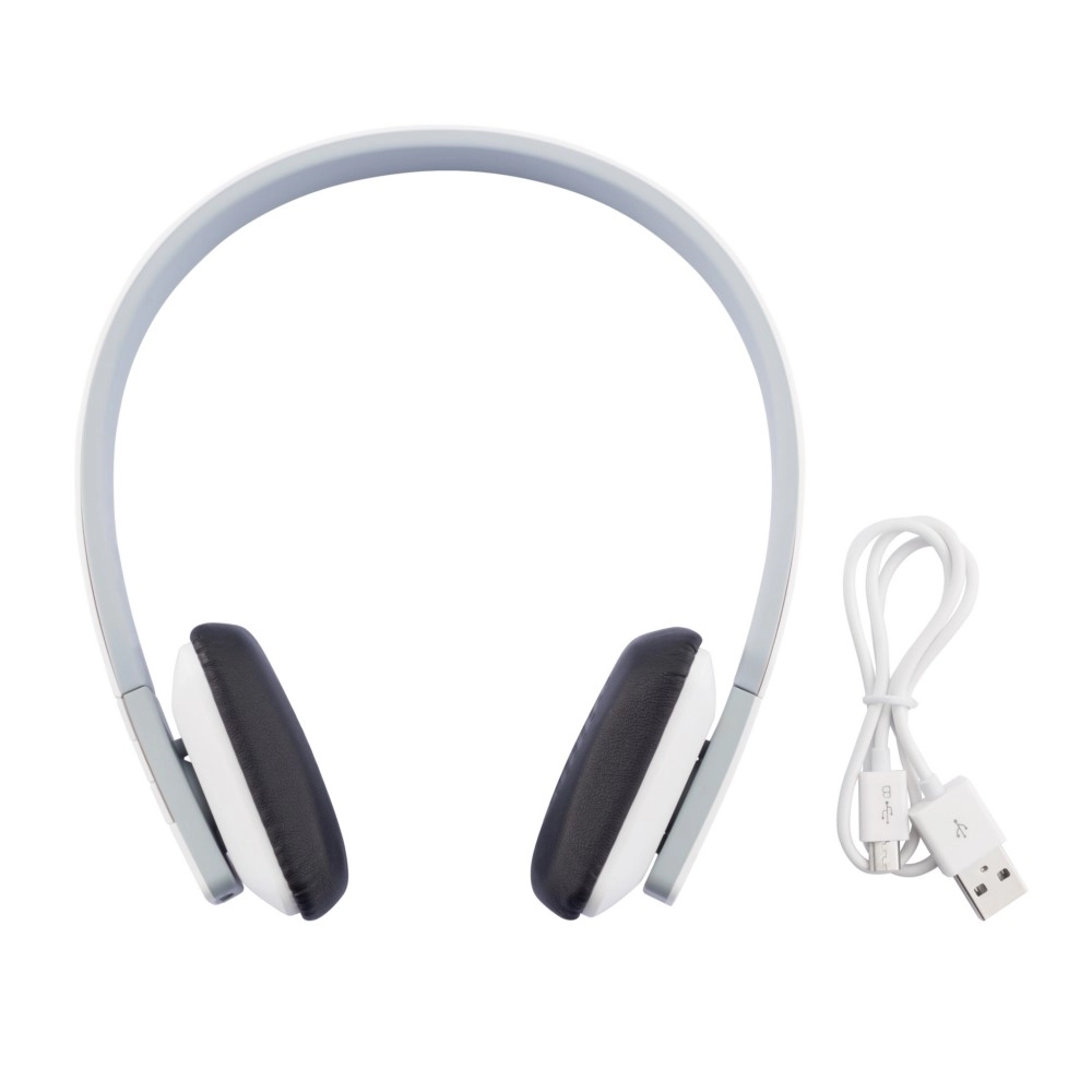 Bezprzewodowe słuchawki nauszne Stereo P326-193 biały