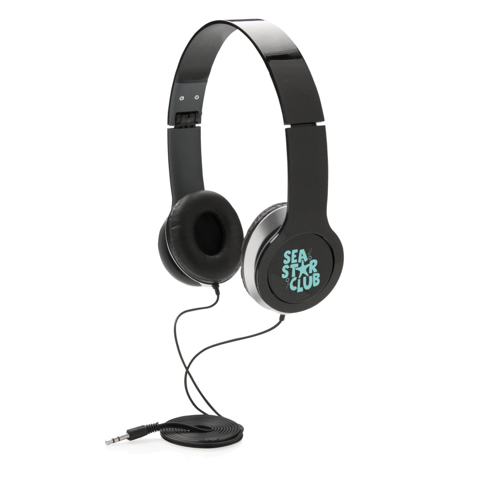 Słuchawki nauszne, składane P326-901 czarny