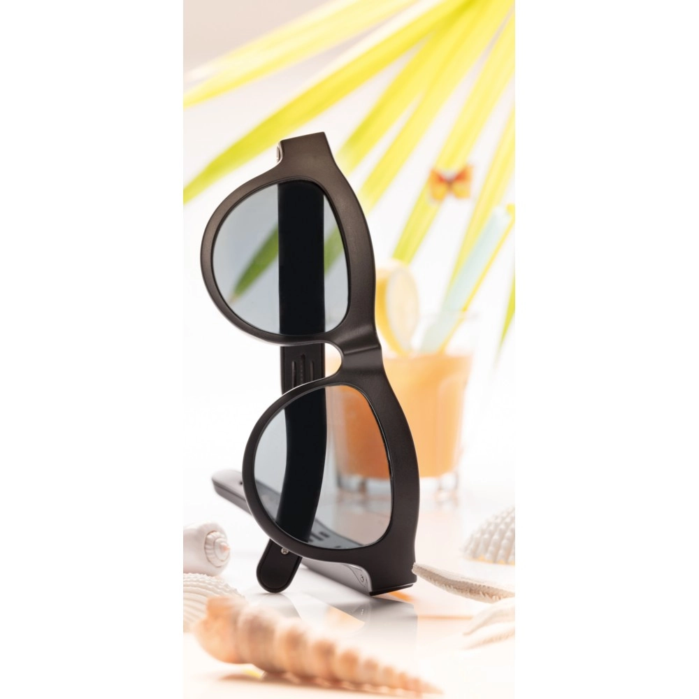 Okulary przeciwsłoneczne, bezprzewodowy głośnik 2x1W P326-981 czarny