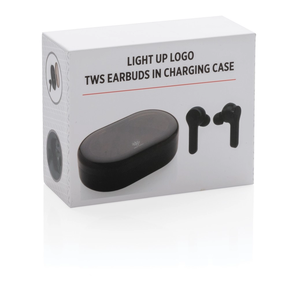 Bezprzewodowe słuchawki douszne TWS Light Up Logo P329-181