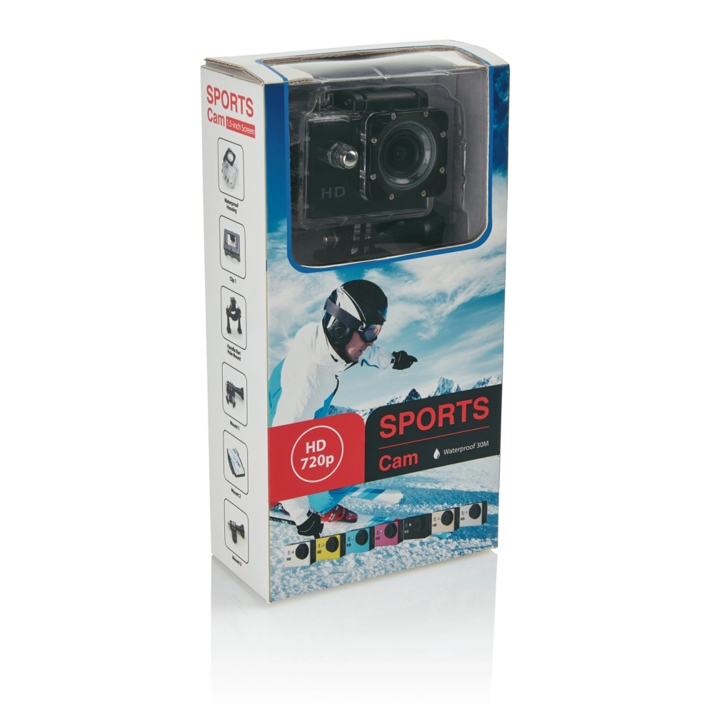Kamera sportowa HD z 11 akcesoriami P330-051 czarny