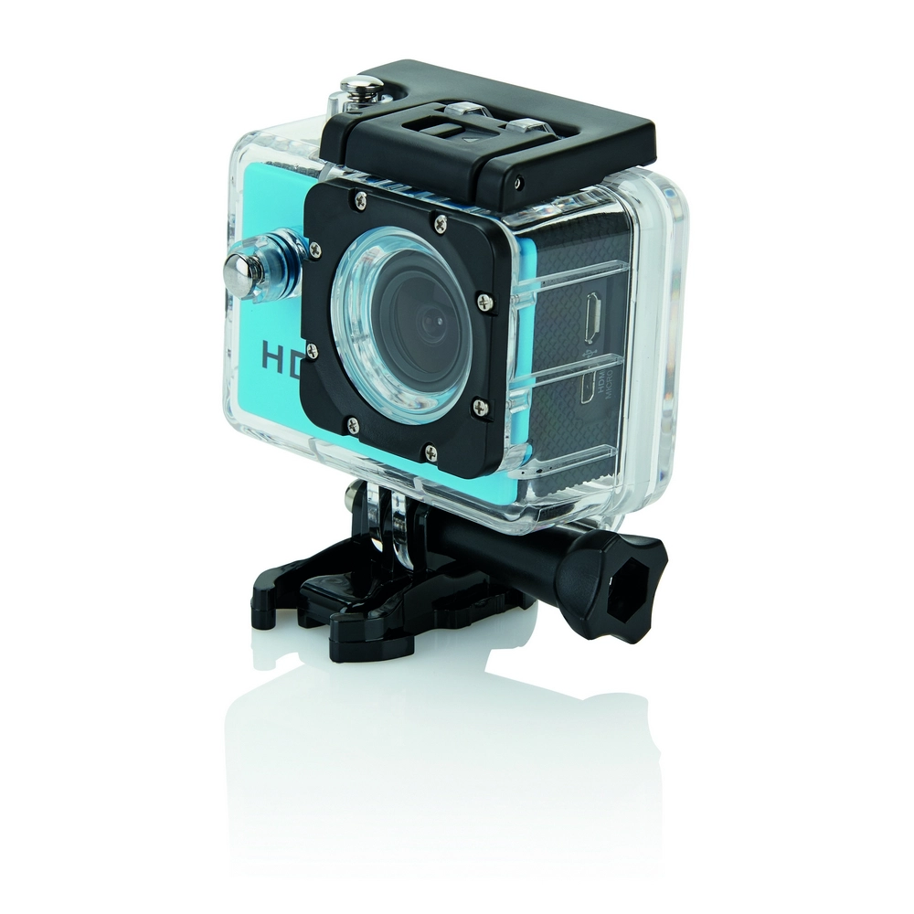 Kamera sportowa z 11 akcesoriami P330-055 niebieski