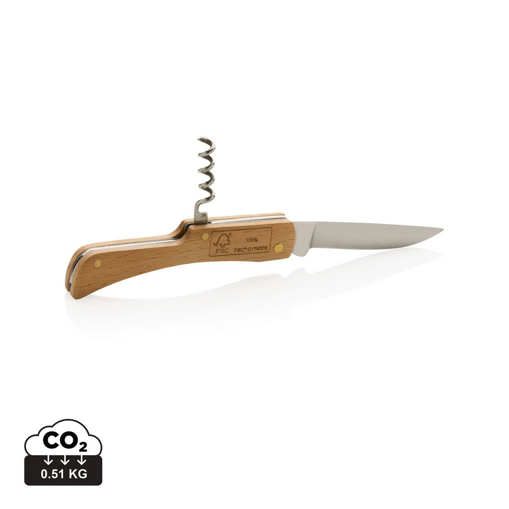 Drewniany, wielofunkcyjny nóż składany, scyzoryk P414-019