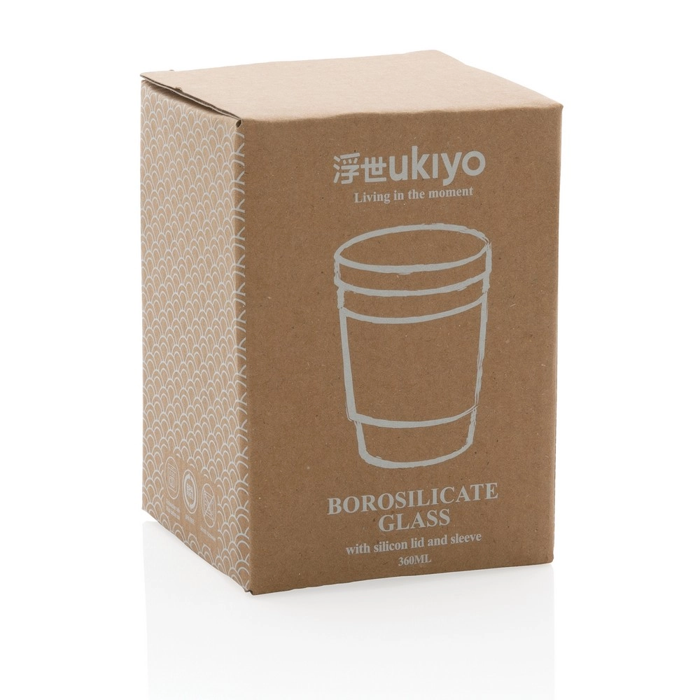 Szklany kubek podróżny Ukiyo 360 ml P432-702