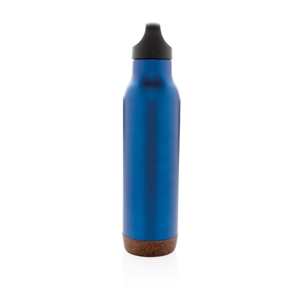 Butelka termiczna 600 ml z korkowym elementem P433-285 niebieski