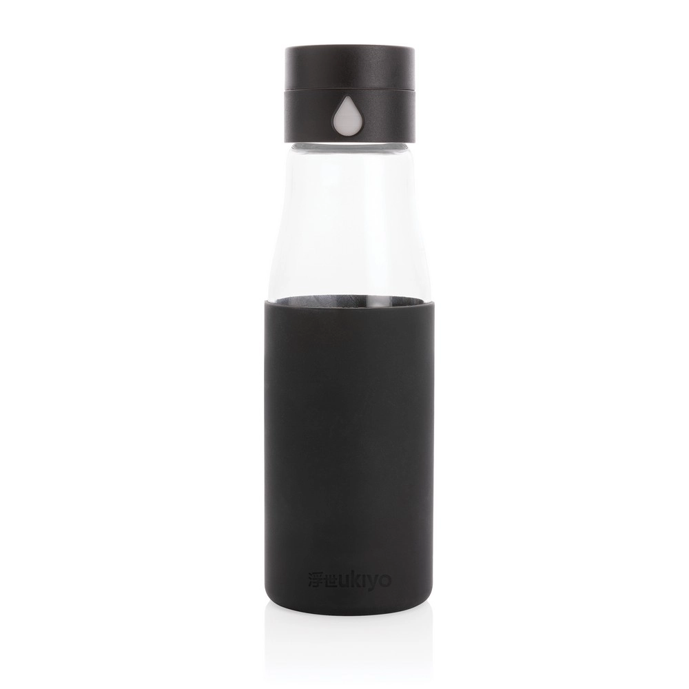 Szklana butelka 650 ml Ukiyo, monitorująca ilość wypitej wody P436-721