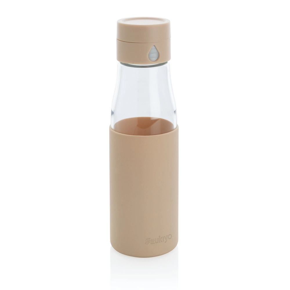 Szklana butelka 650 ml Ukiyo, monitorująca ilość wypitej wody P436-729
