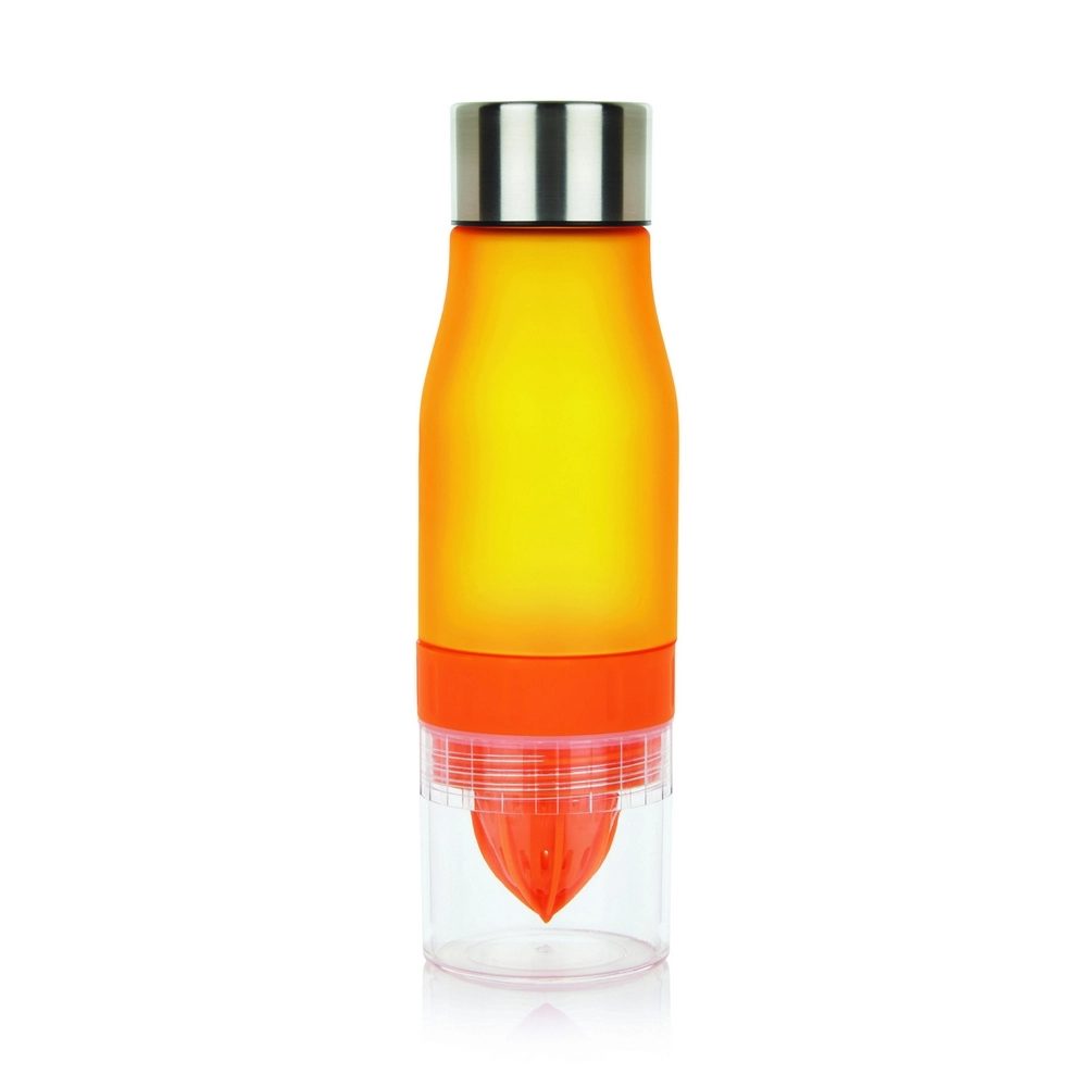 Butelka 650 ml z wyciskarką do cytrusów P436-088 pomarańczowy