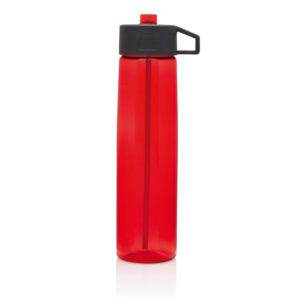 Butelka sportowa 750 ml ze słomką P436-304 czerwony