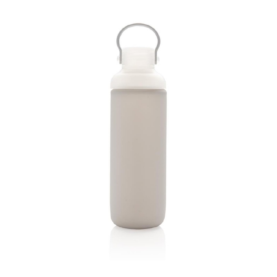 Szklana butelka sportowa 500 ml, w pokrowcu P436-652 szary