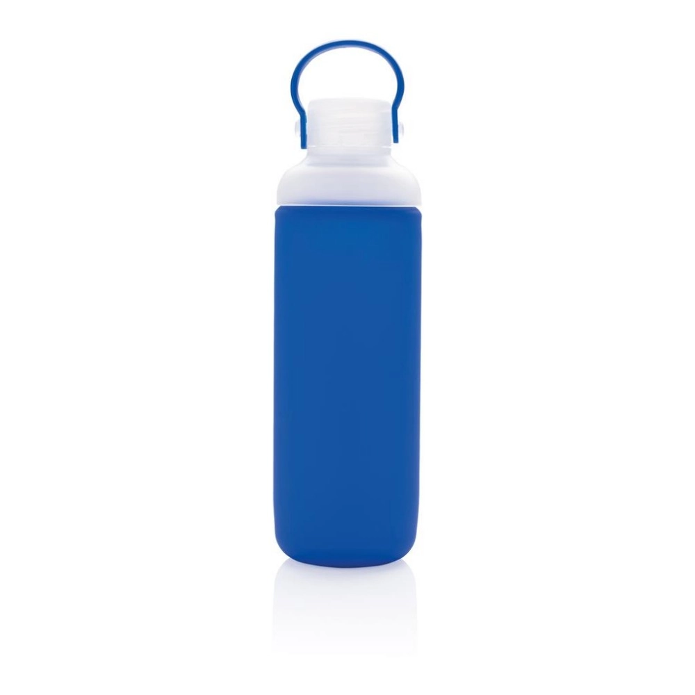 Szklana butelka 500 ml w pokrowcu P436-655 niebieski