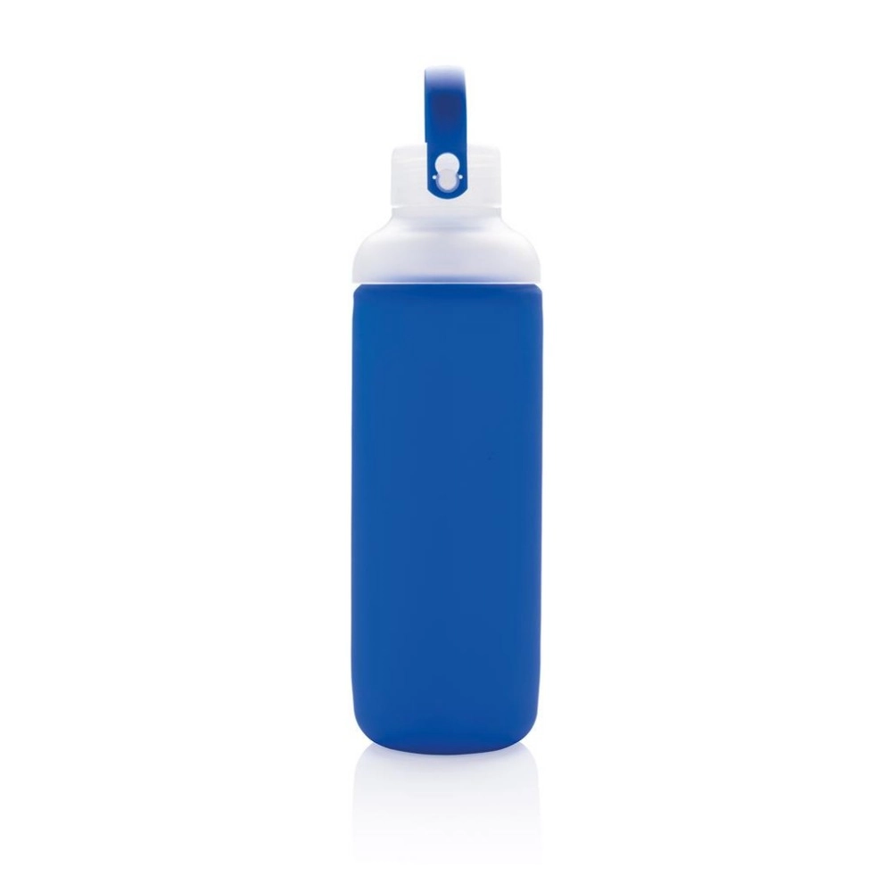 Szklana butelka 500 ml w pokrowcu P436-655 niebieski
