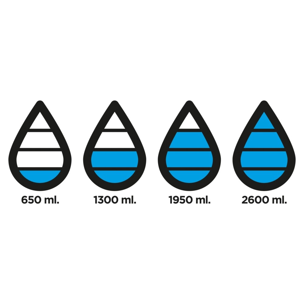 Butelka sportowa 650 ml Aqua, monitorująca ilość wypitej wody P436-881 czarny