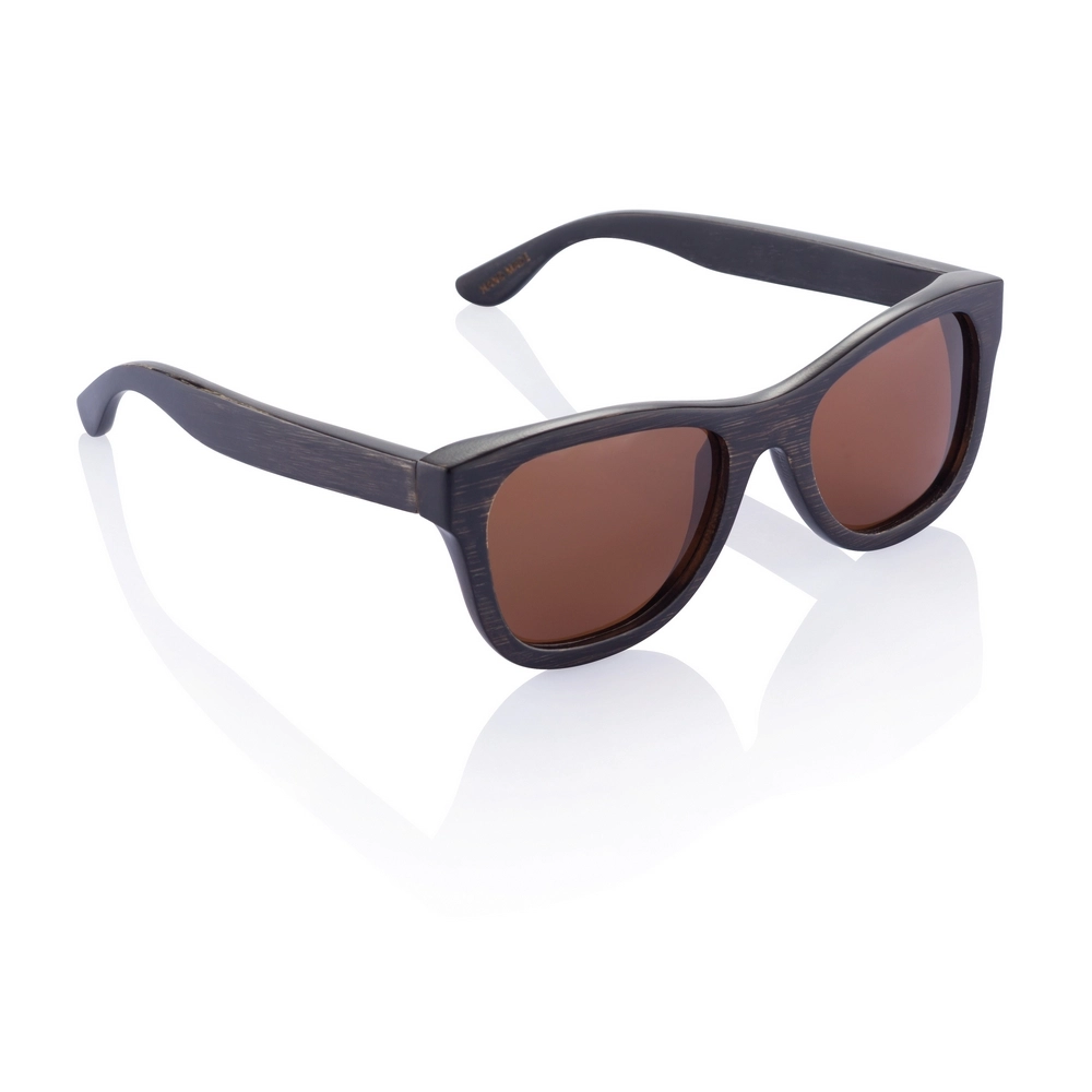 Bambusowe okulary przeciwsłoneczne P453-991 czarny