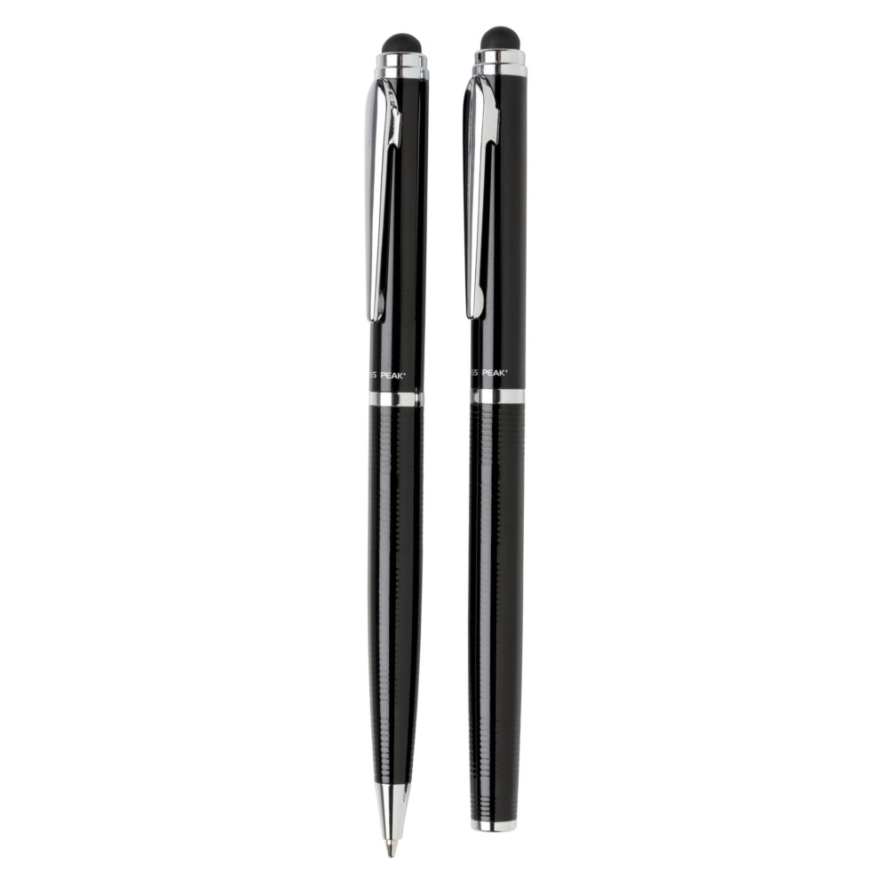 Zestaw piśmienny Swiss Peak, długopis i pióro kulkowe P610-450 czarny