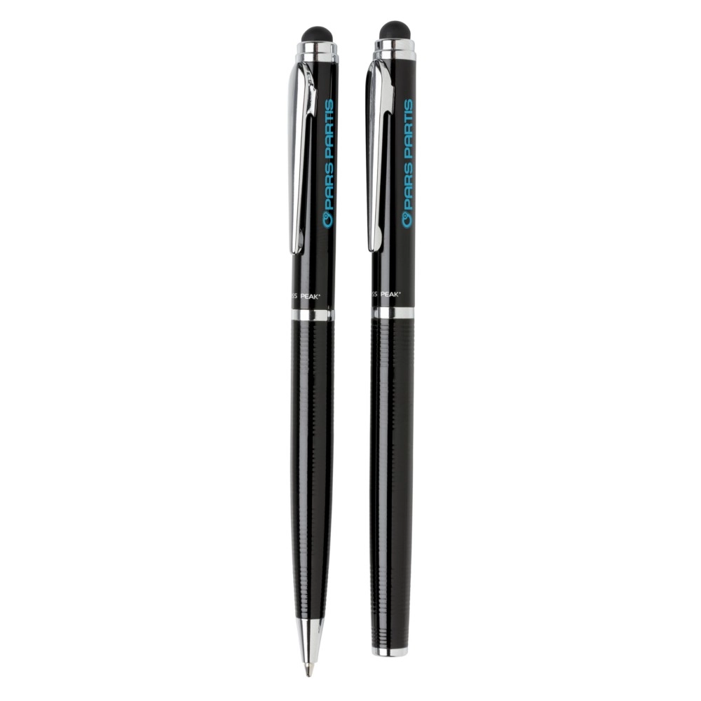 Zestaw piśmienny Swiss Peak, długopis i pióro kulkowe P610-450 czarny