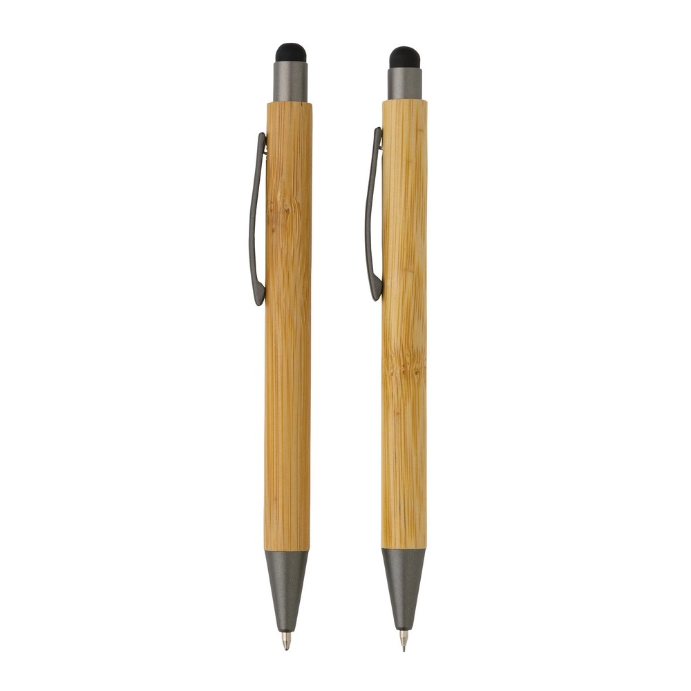 Bambusowy zestaw piśmienny, długopis i ołówek P611-109