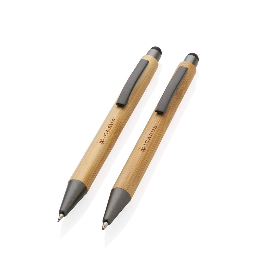 Bambusowy zestaw piśmienny, długopis i ołówek P611-109