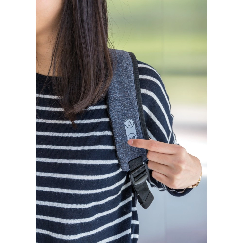 Elle Protective plecak chroniący przed kieszonkowcami, alarm osobisty P705-211 czarny