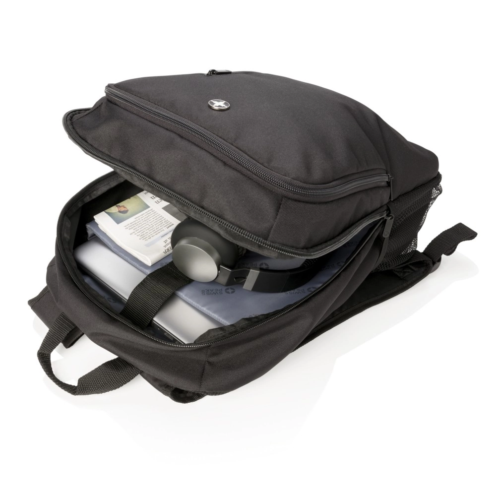 Biznesowy plecak na laptopa 17 Swiss Peak P762-220 czarny