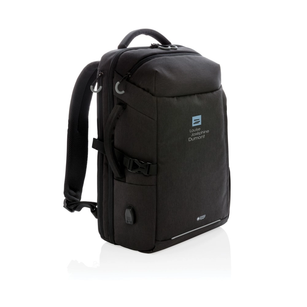 Plecak na laptopa 17 Swiss Peak, ochrona RFID P762-391 czarny