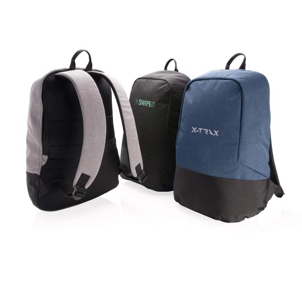 Plecak chroniący przed kieszonkowcami, plecak na laptopa P762-481 czarny