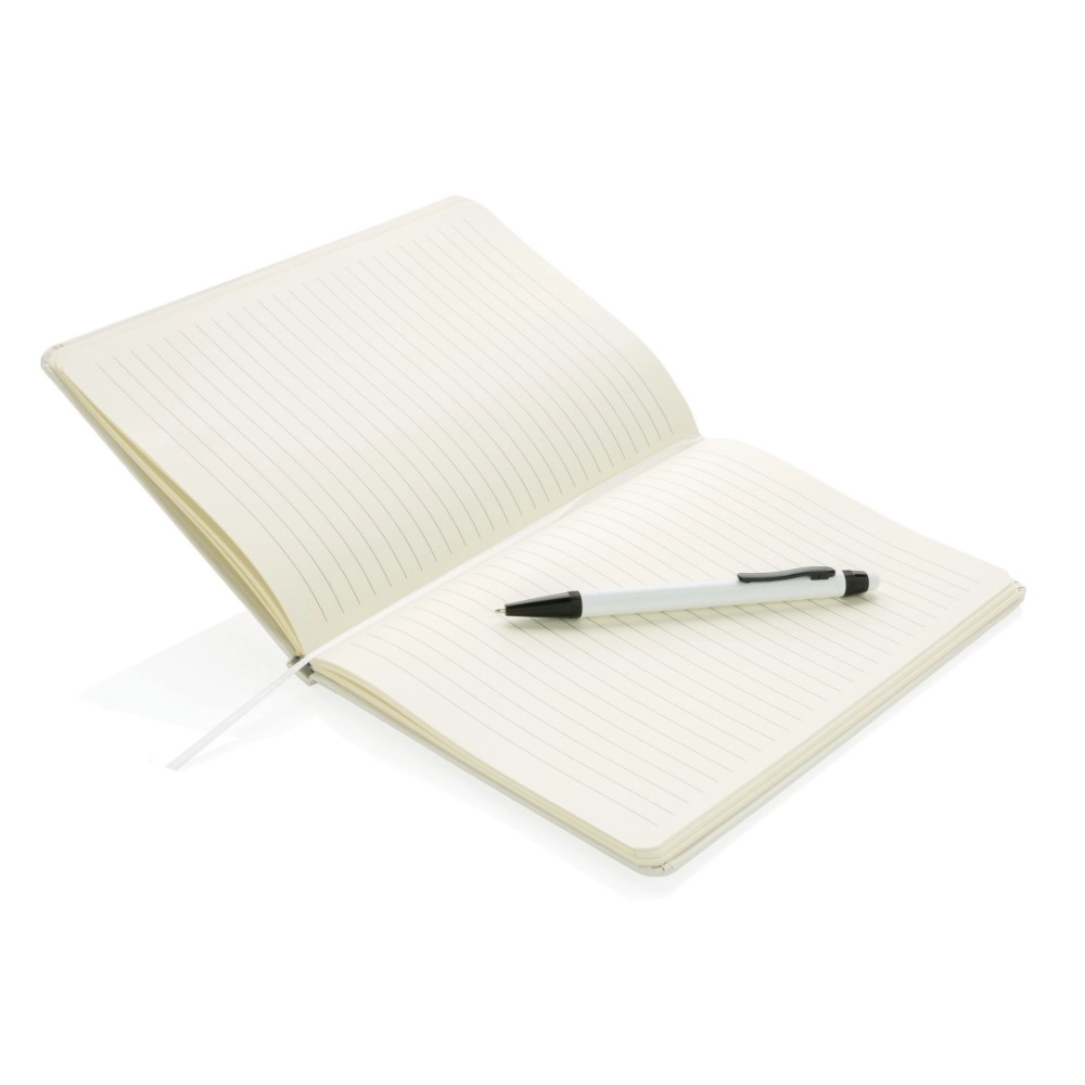 Notatnik A5, twarda okładka i długopis, touch pen P773-253 biały