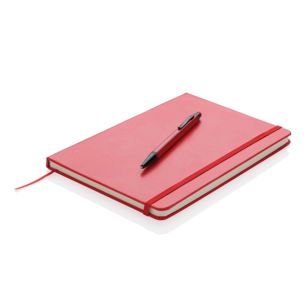 Notatnik A5, twarda okładka i długopis, touch pen P773-254 czerwony