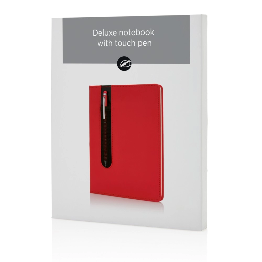 Notatnik A5 Deluxe, touch pen P773-314 czerwony