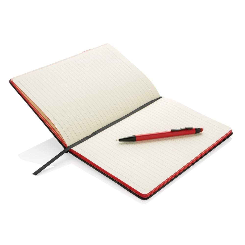 Luksusowy notatnik A5, pamięć USB, długopis P773-334 czerwony