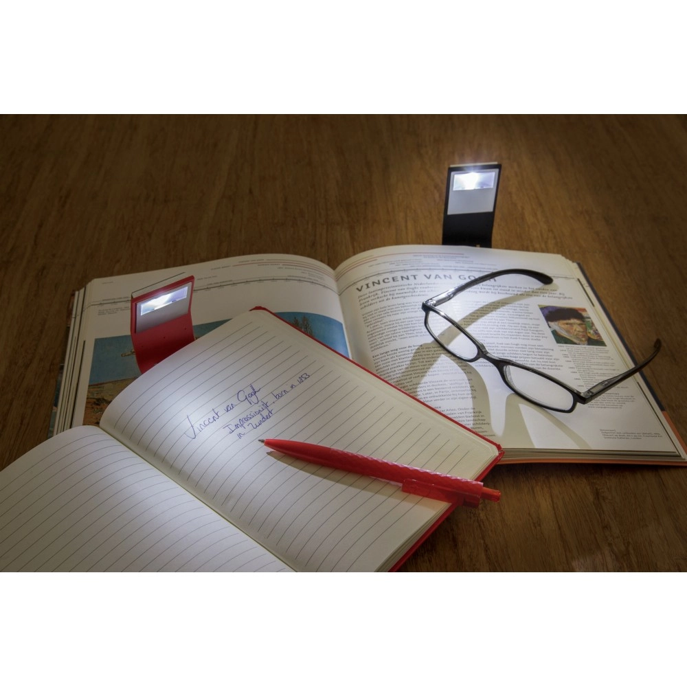 Notatnik A5 i zakładka z lampką LED P773-451 czarny