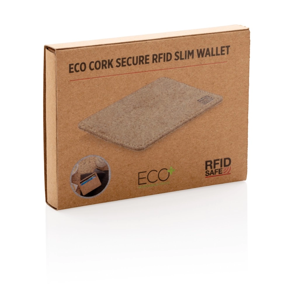 Korkowe etui na karty kredytowe, portfel, ochrona RFID P820-879 limonka