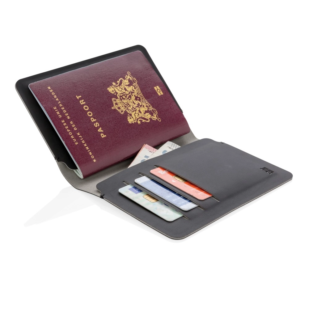 Etui na paszport i karty Quebec, ochrona RFID P820-681 czarny