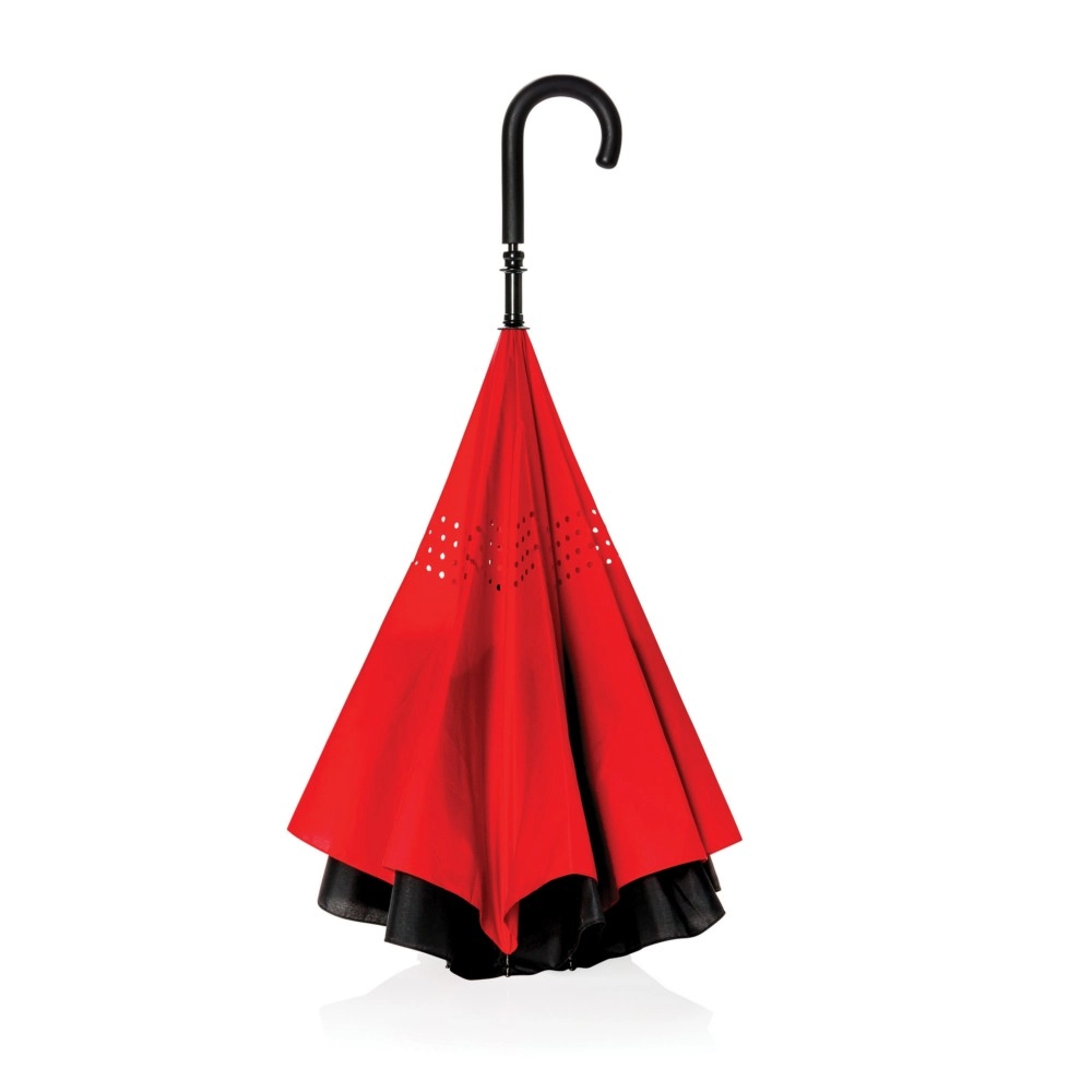 Odwracalny parasol manualny 23 P850-094 czerwony