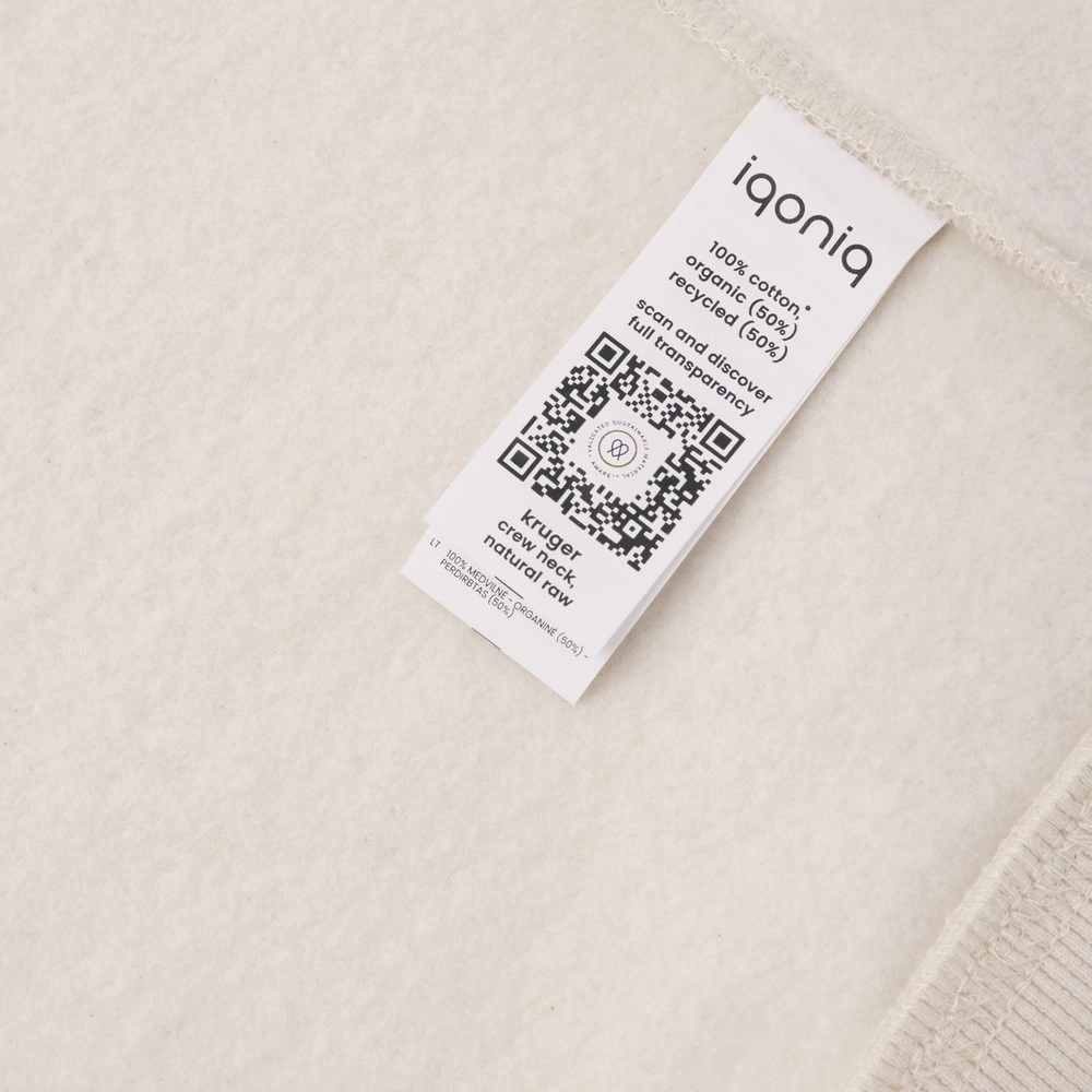 Luźna bluza z bawełny z recyklingu Iqoniq Kruger T9302-003-M