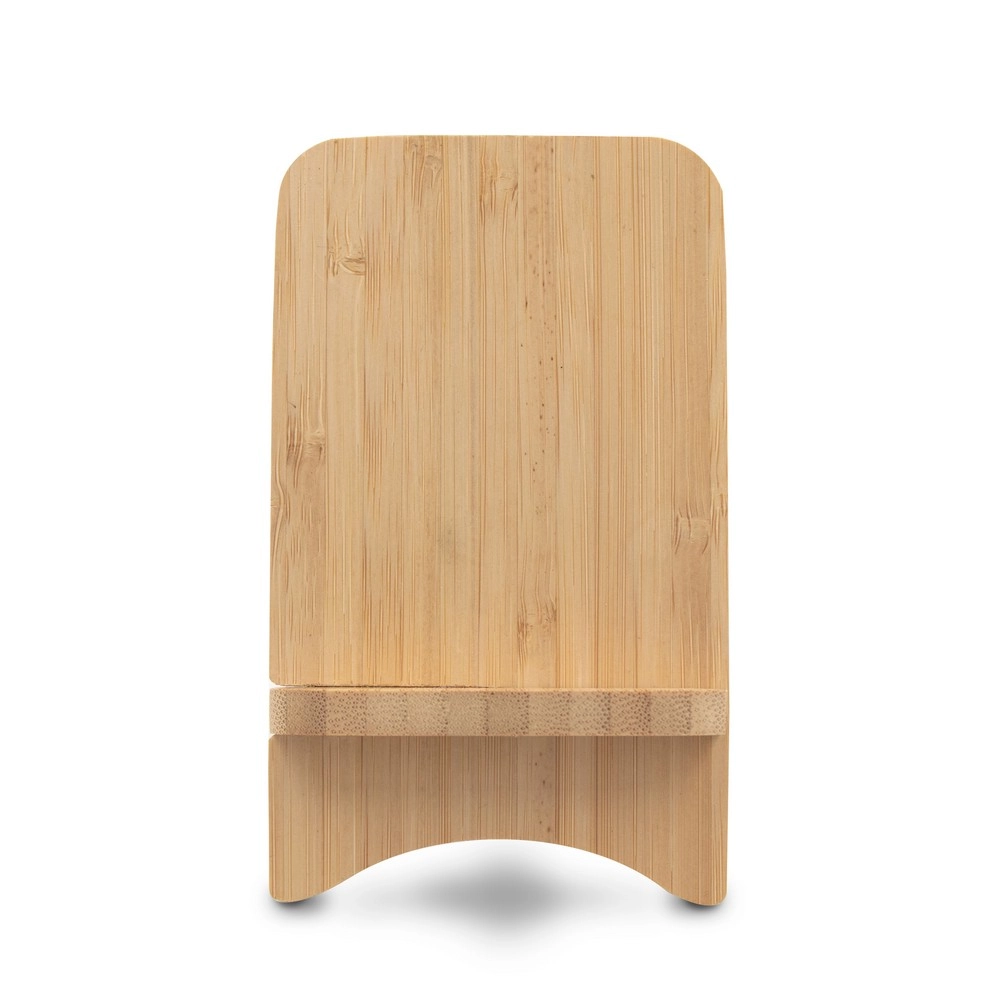 Składana bambusowa ładowarka bezprzewodowa 10W B'RIGHT, stojak na telefon | Barbra V0189-17