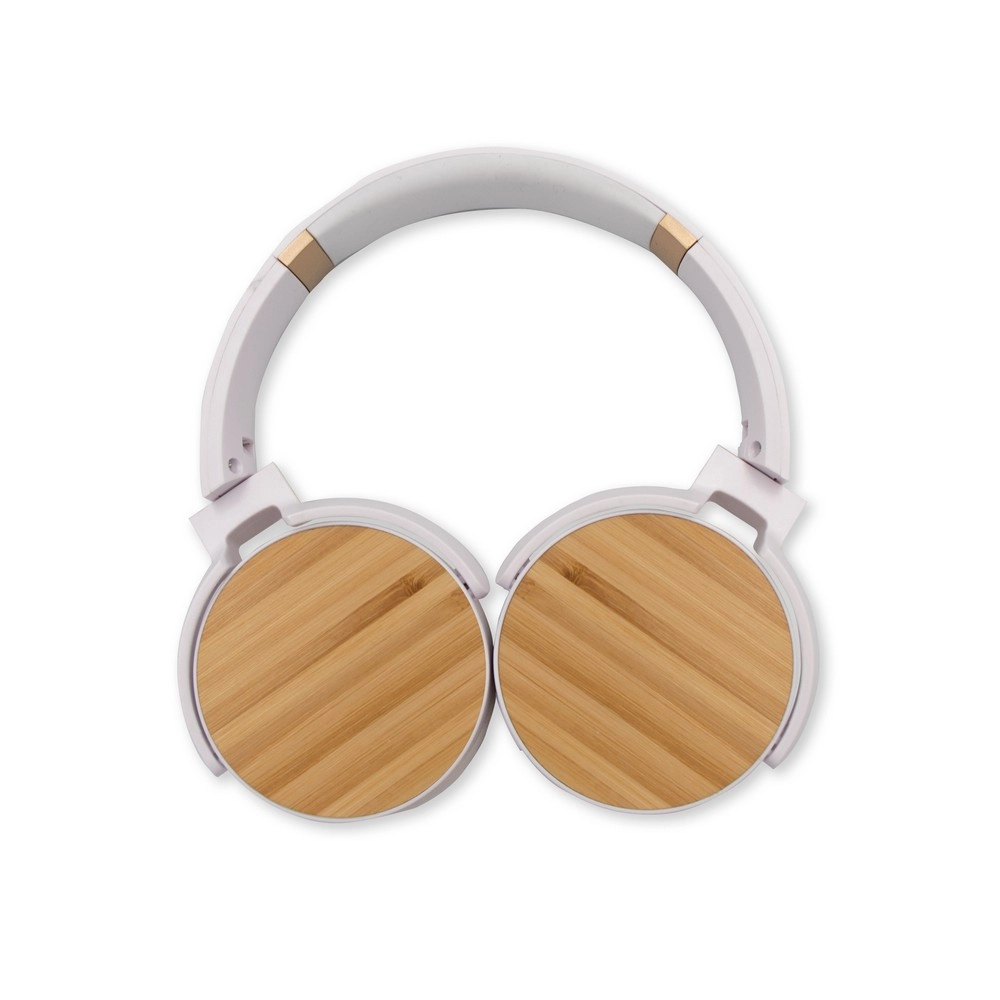 Składane bezprzewodowe słuchawki nauszne, bambusowe elementy | Hollie V0190-02