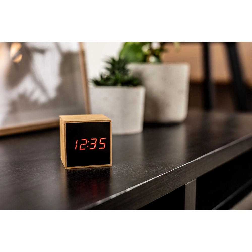 Bambusowy zegar na biurko z alarmem | Katherine V0193-17