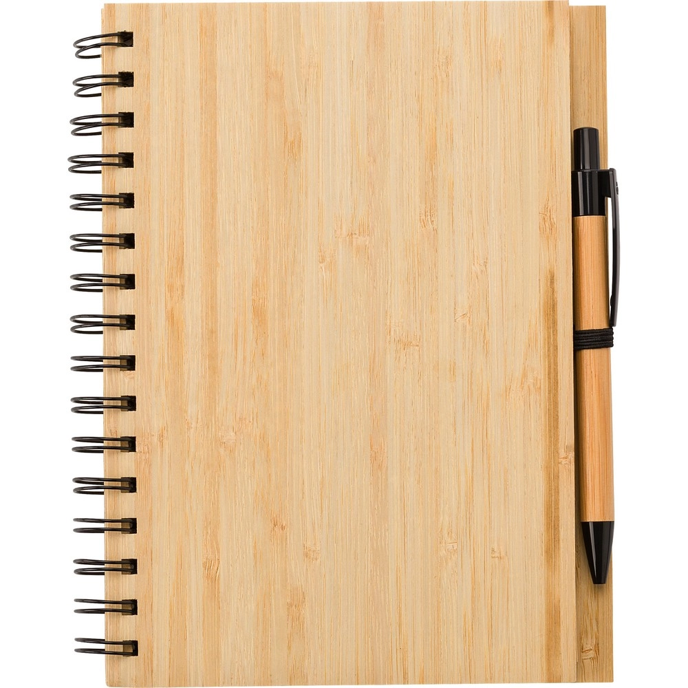 Bambusowy notatnik A5, długopis V0200-17