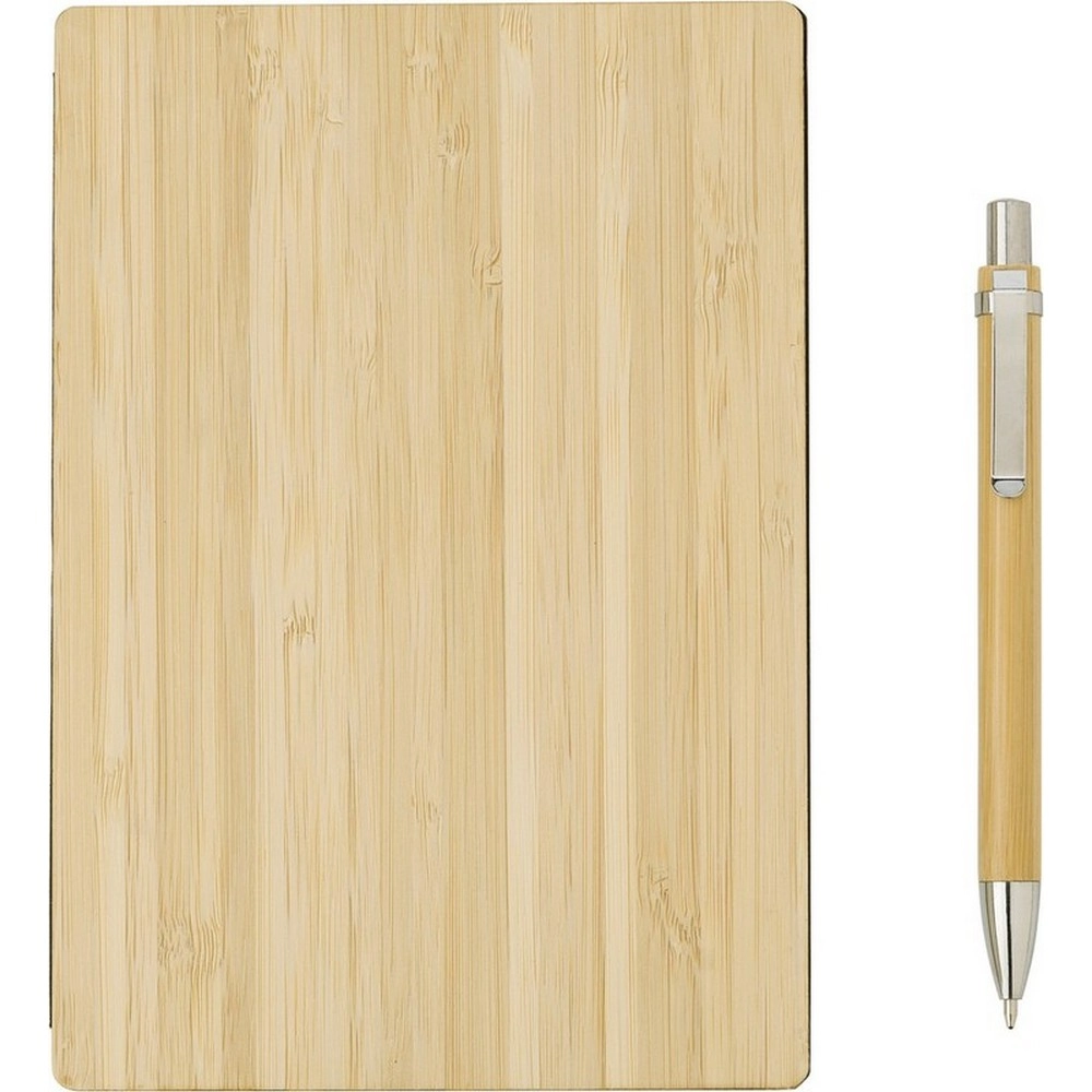 Bambusowy notatnik ok. B6 z długopisem V0217-16