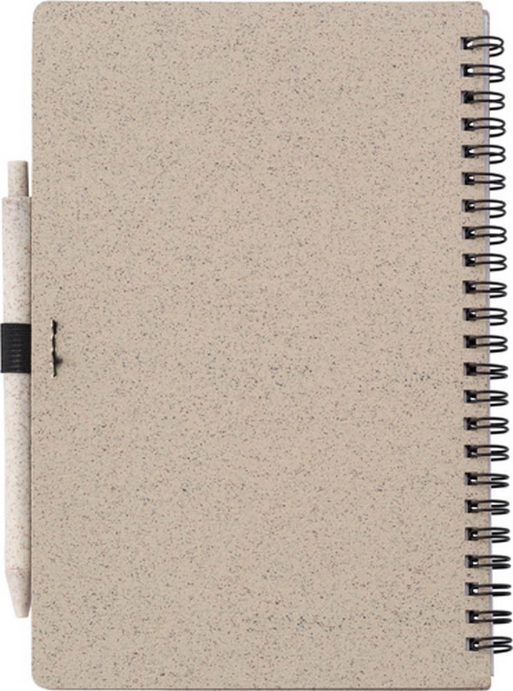 Notatnik ok. A5 ze słomy pszenicznej z długopisem V0238-18