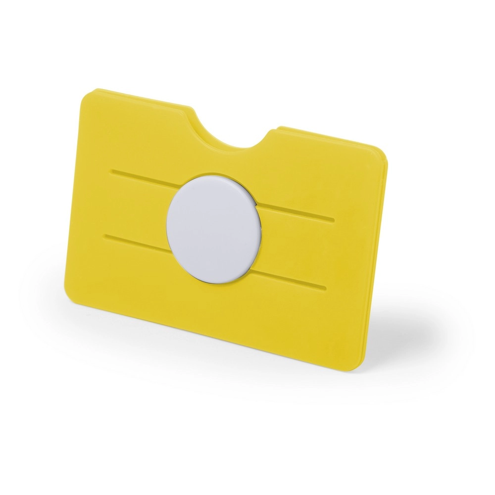 Uchwyt do telefonu, etui na karty kredytowe V0318-08 żółty