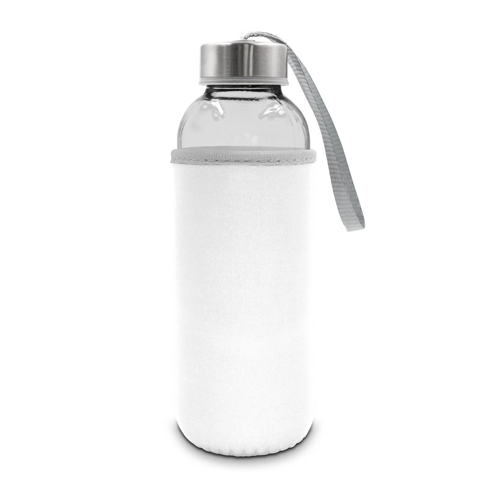 Szklana butelka 420 ml | Bob V0462-02 biały