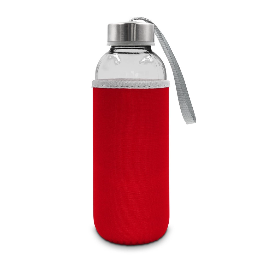 Szklana butelka 420 ml | Bob V0462-05 czerwony