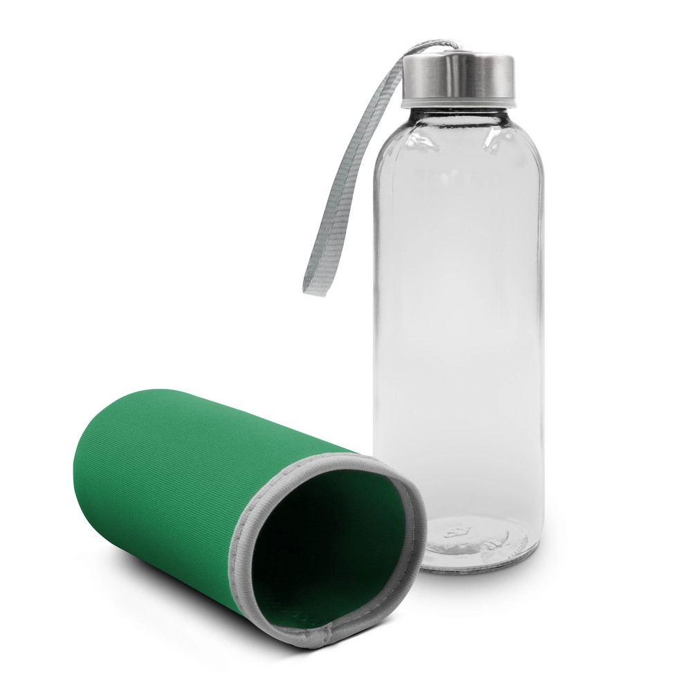 Szklana butelka 420 ml | Bob V0462-06 zielony
