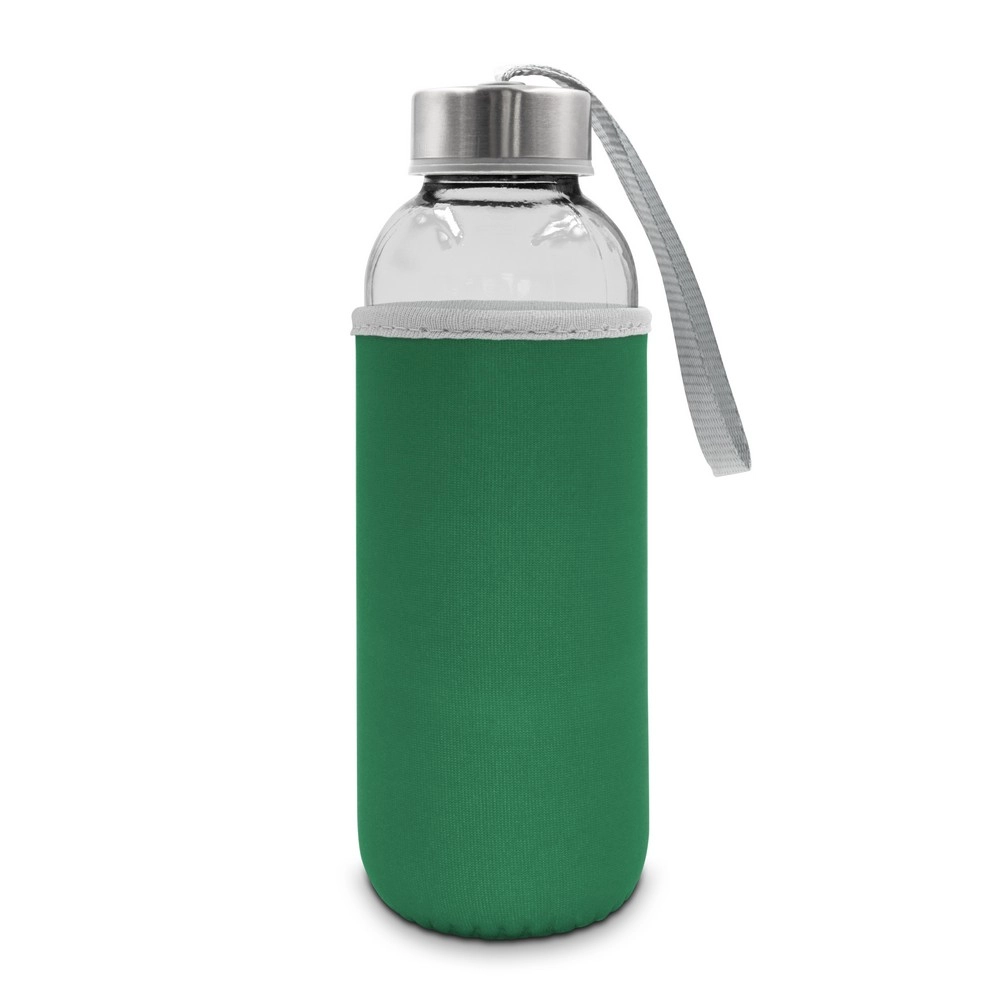 Szklana butelka 420 ml | Bob V0462-06 zielony