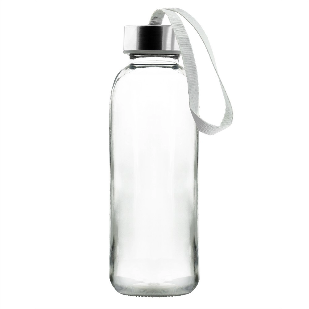 Szklana butelka 420 ml | Bob V0462-02 biały
