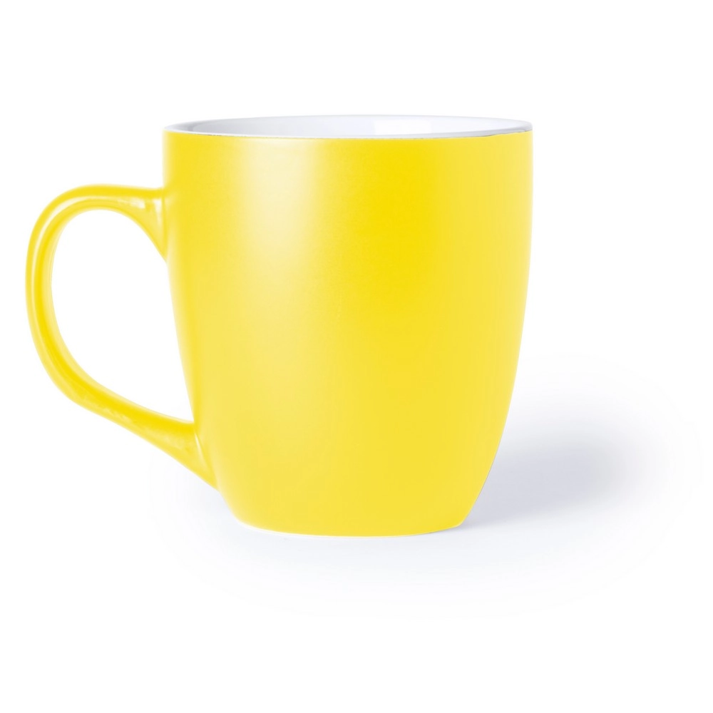 Kubek ceramiczny 470 ml V0467-08 żółty