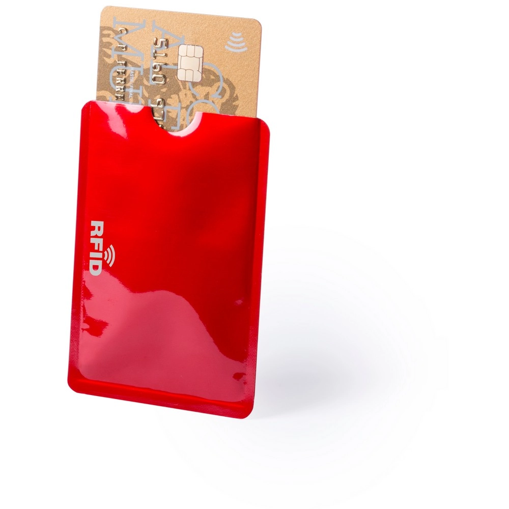 Etui na kartę kredytową, ochrona RFID V0486-05 czerwony